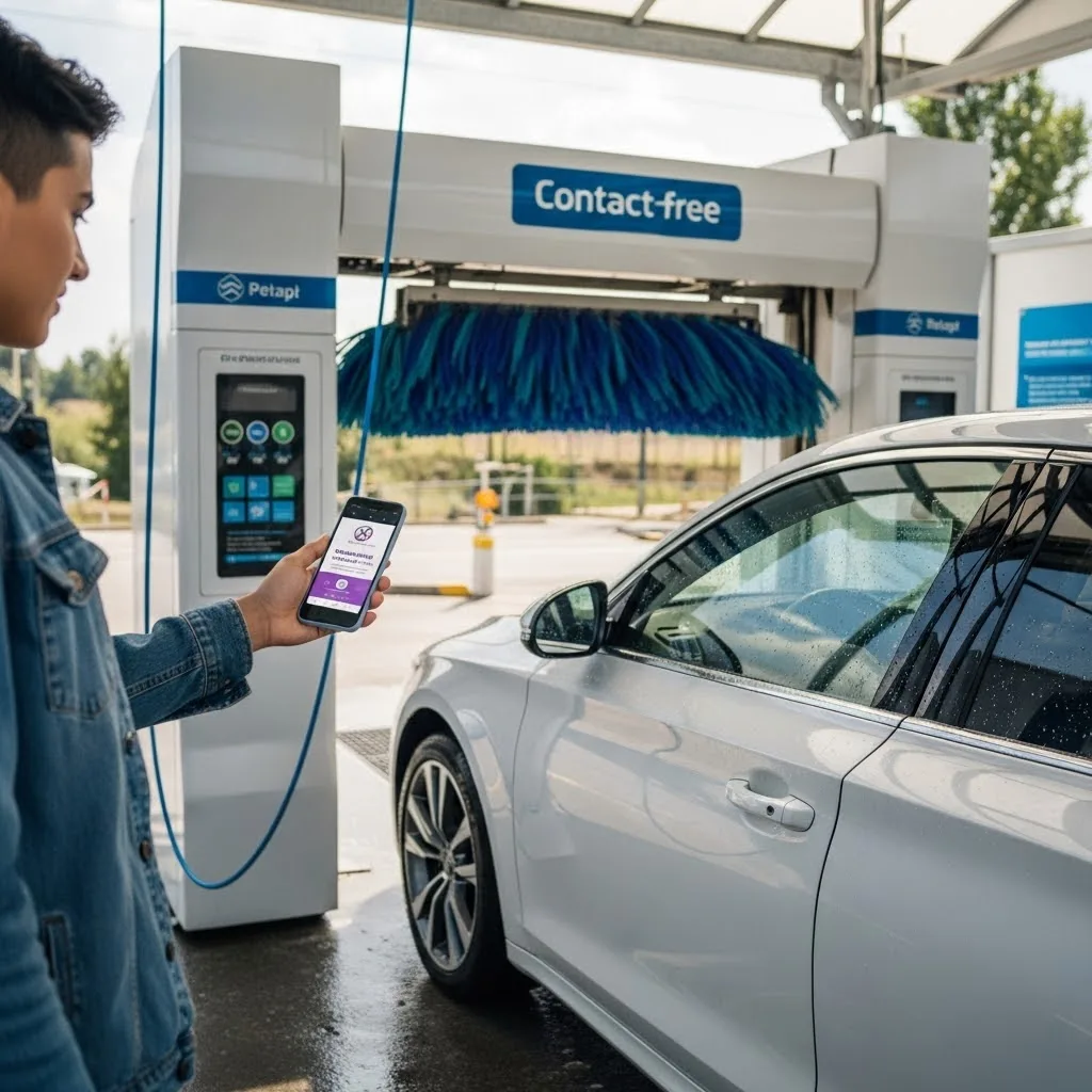 SUV branco após lavagem ecológica